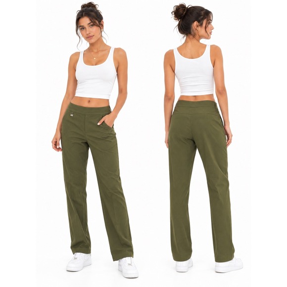 Alfani Pants - Alfani Skinny Pants Womens 12 Olive Green Tummy Control Stretch Trousers Office